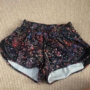 Floral multicolored lululemon shorts
